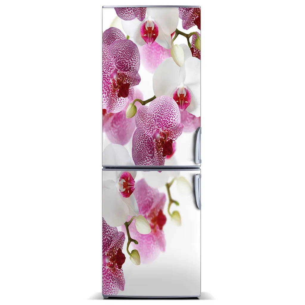 Tulup Kühlschrankdekoration - Magnetmatte - 70 cm x 190 cm - Magnet auf dem Kühlschrank - Orchidee